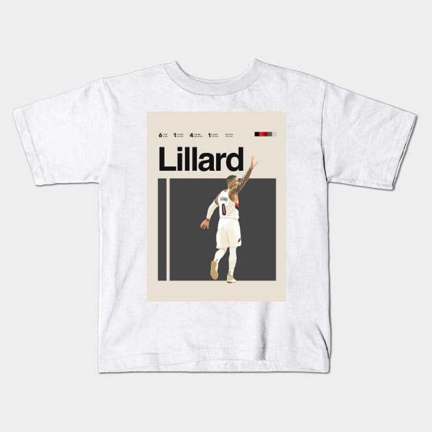 Damian Lillard Kids T-Shirt by chastihughes